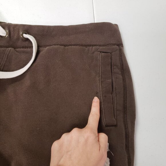 Aeropostale Mens Y2K Thick Athleisure Sweatpants Size L Brown Drawstring Gym - Picture 7 of 16